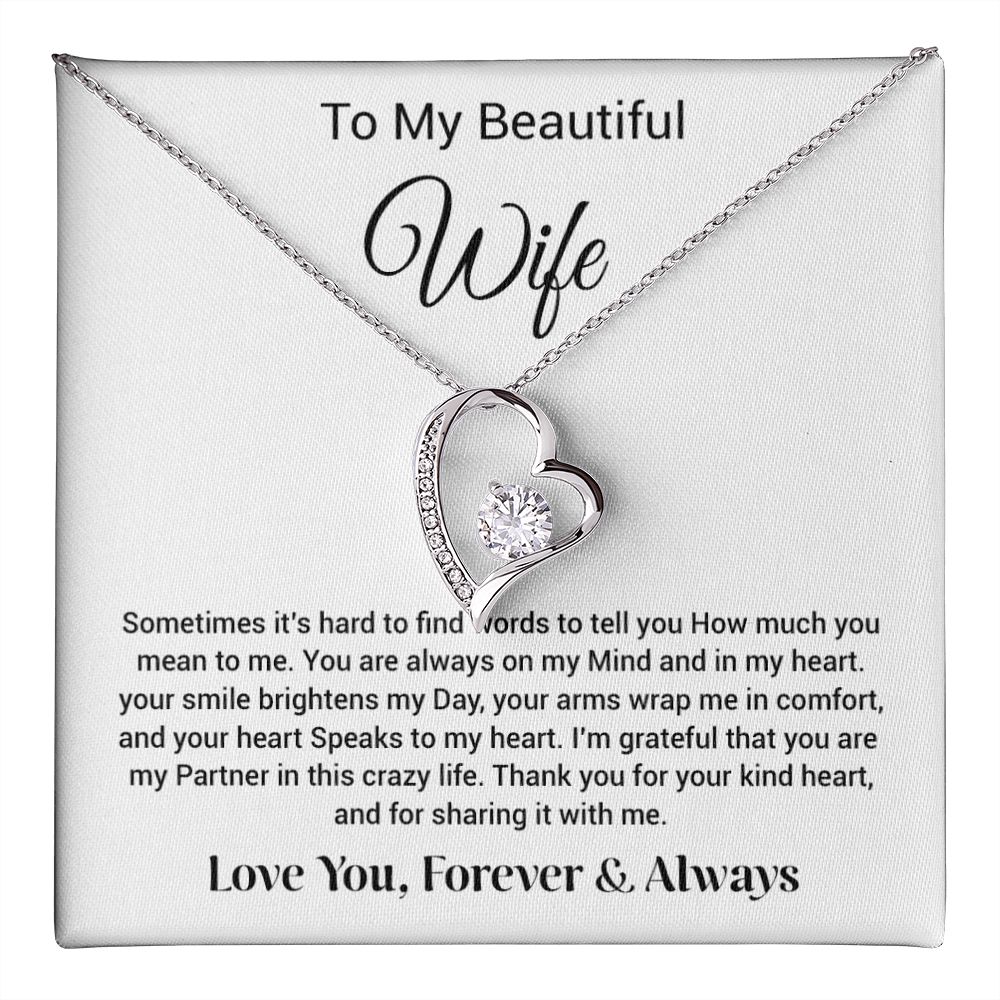 To My Wife Necklace, Gift for Wife, Girlfriend, Anniversary Gift, Birthday Gift