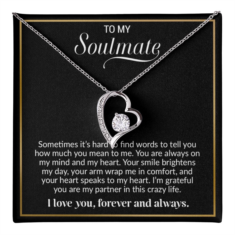 To My Soulmate Necklace, Valentine Gift For Her, Gift For Soulmate