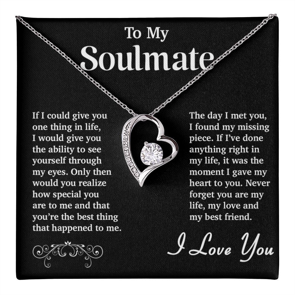 To My Soulmate Necklace, Valentine Gift For Her, Gift For Soulmate, Gift For Her