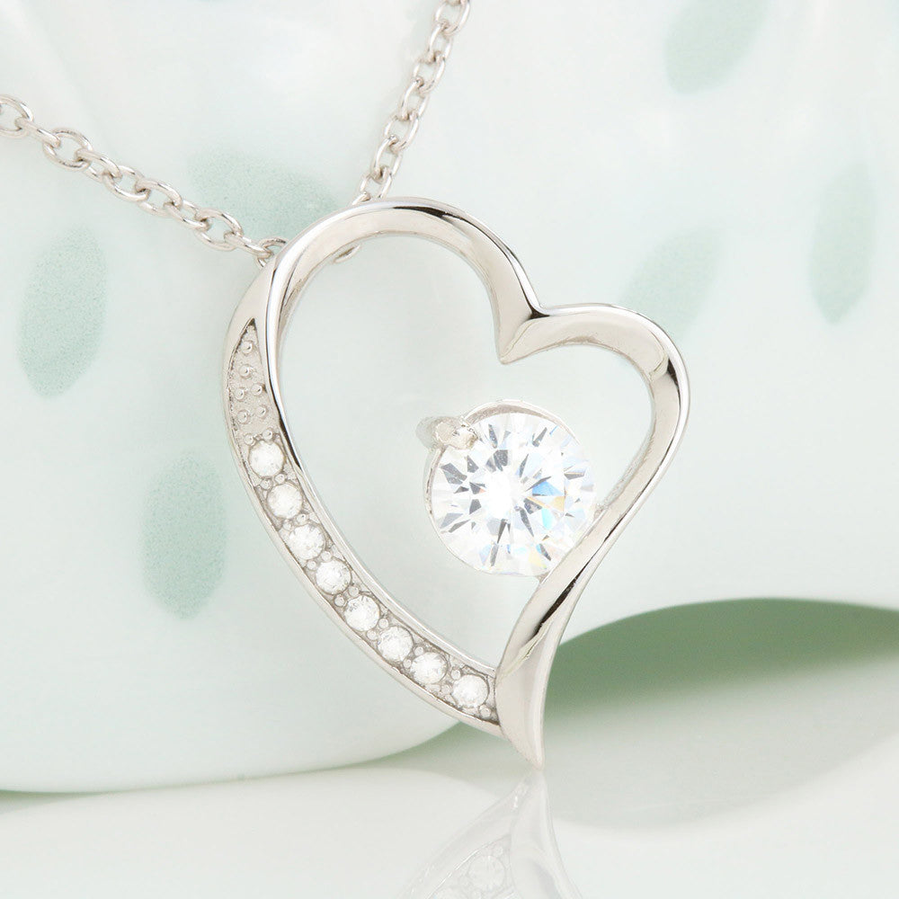 To My Girlfriend Forever Love Heart Necklace Gift for Valentine Birthday