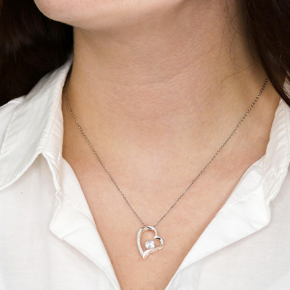 ZEN DEAL - Silver Forever Love Heart Necklace with Gift Box