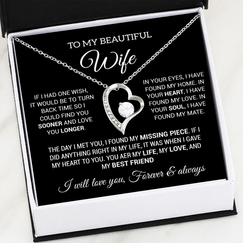 To My Wife Necklace, Gift For Wife, Anniversary Gift For Wife, Christmas Gifts