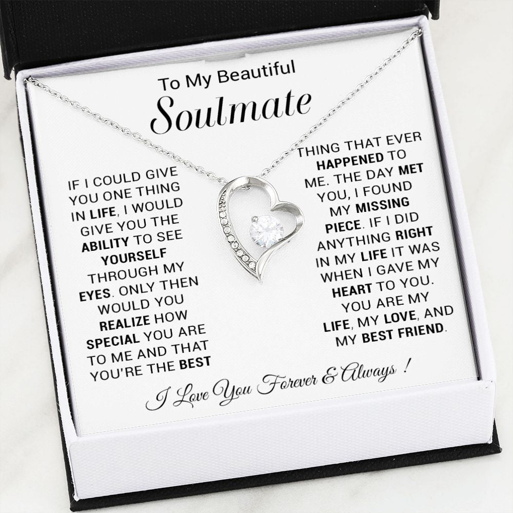 To My Soulmate Necklace, Gift For Wife, Gift from Husband, Valentine Days Gift