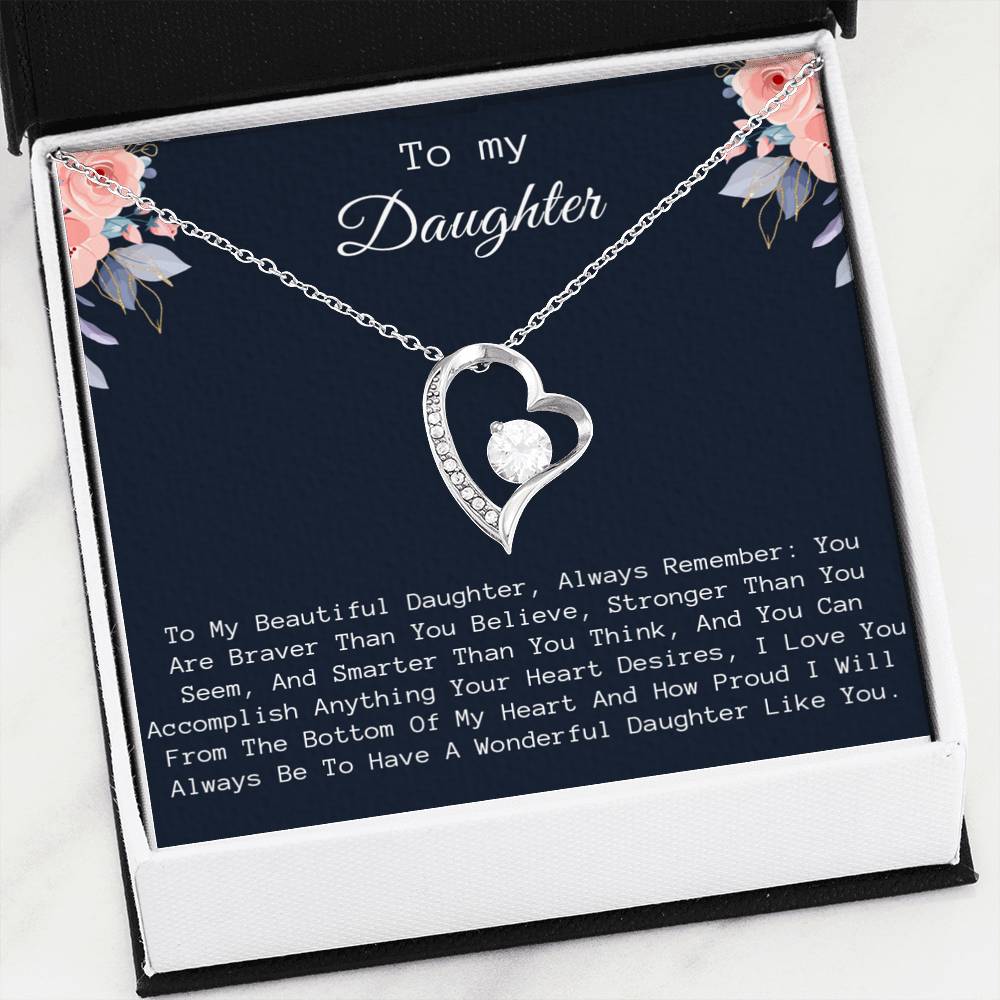 To My Daughter Necklace, Daughter Birthday Gift, Daughter Gifts From Father