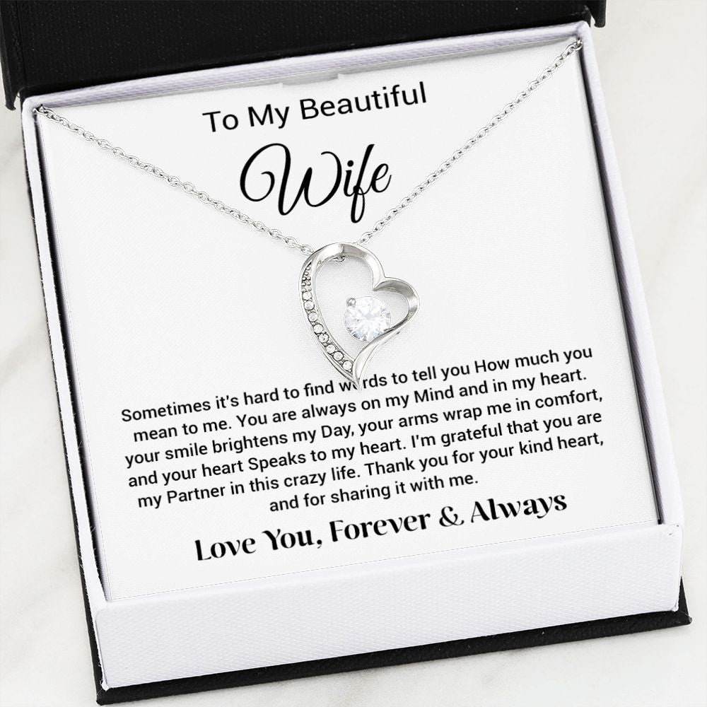 To My Wife Necklace, Gift for Wife, Girlfriend, Anniversary Gift, Birthday Gift