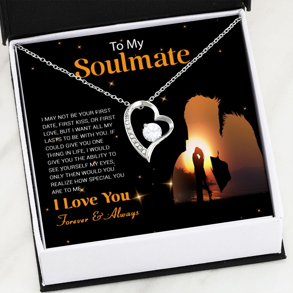 To My Soulmate Necklace, Gift For Wife Girlfriend From Husband, Valentines Day
