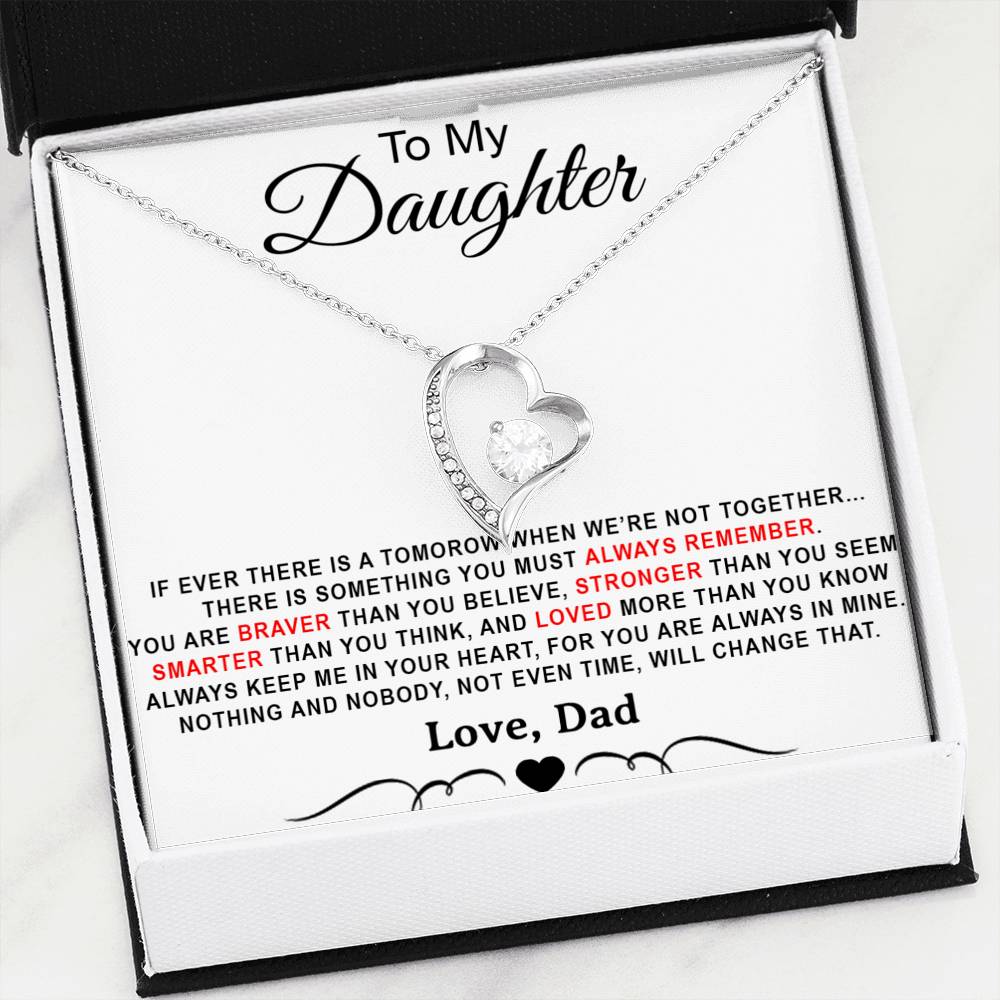 To My Daughter Necklace, Daughter Father Necklace, Daughter Gift from Dad