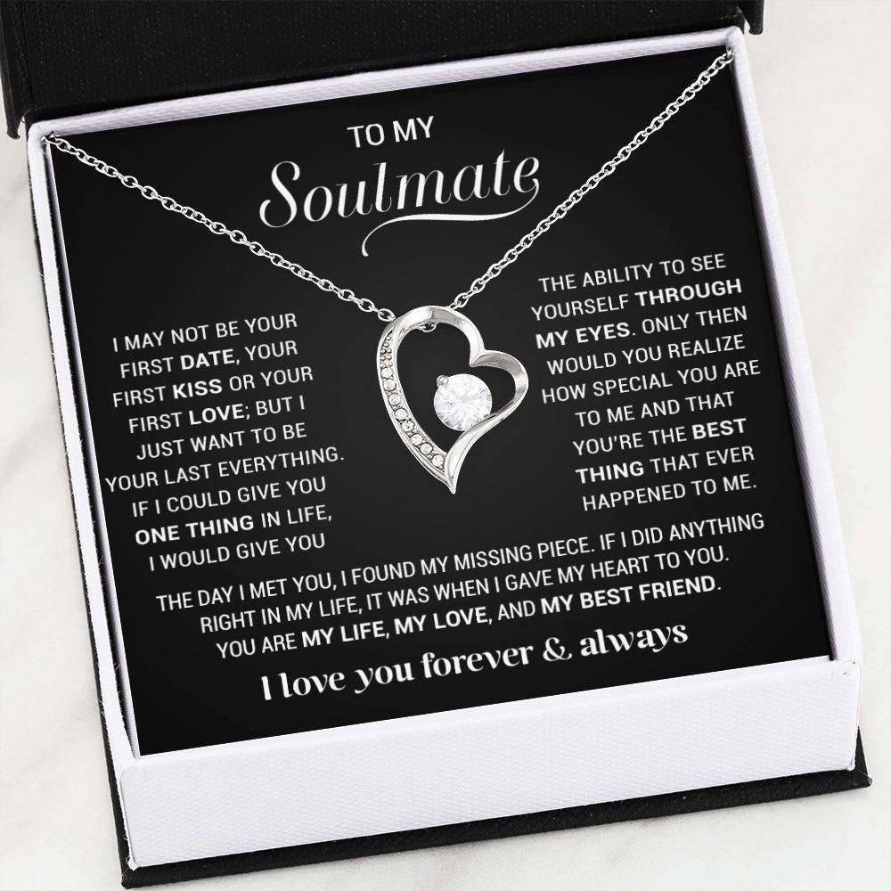 To My Soulmate Necklace, Gift For Wife, Gift from Husband, Valentine Days Gift