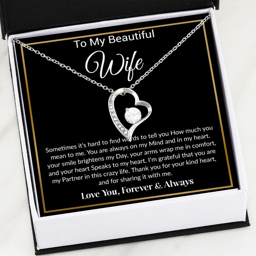 To My Wife Necklace, Gift for Wife, Girlfriend, Anniversary Gift, Birthday Gift