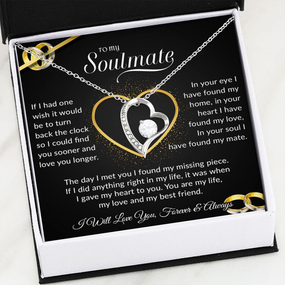 To My Soulmate Necklace, Gift For Wife, Gift from Husband, Valentine Days Gift