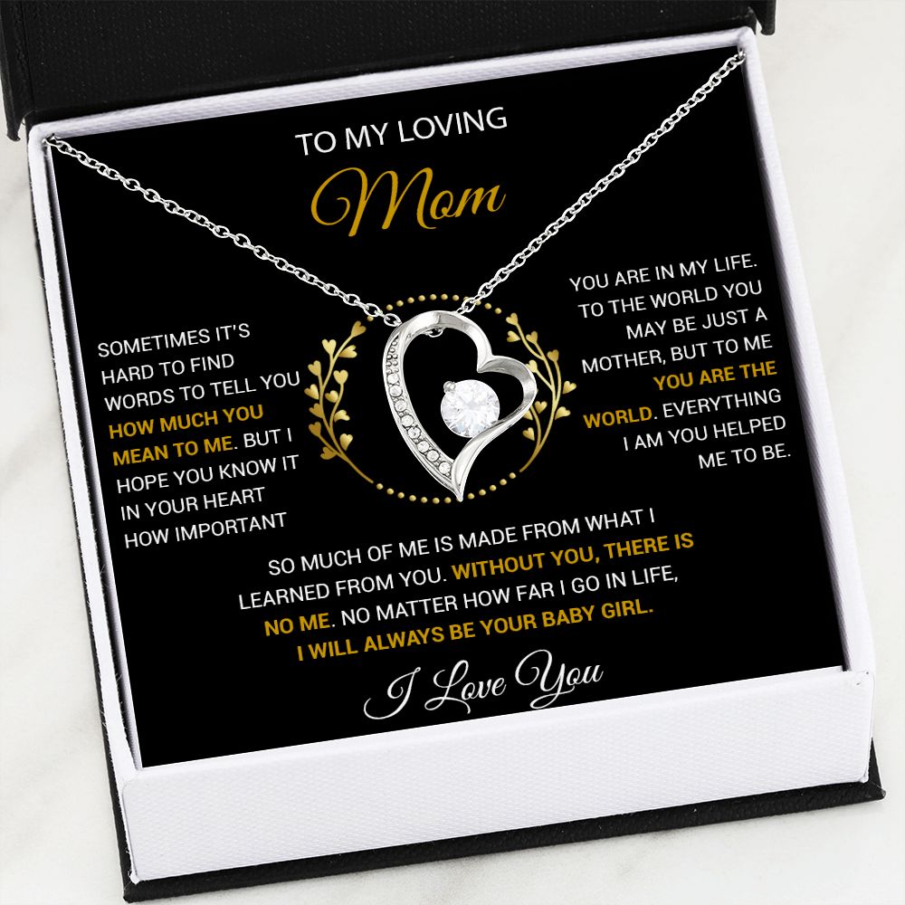 To My Loving Mom Necklace, Gift for Mom from Son, Mother's Day Jewelry