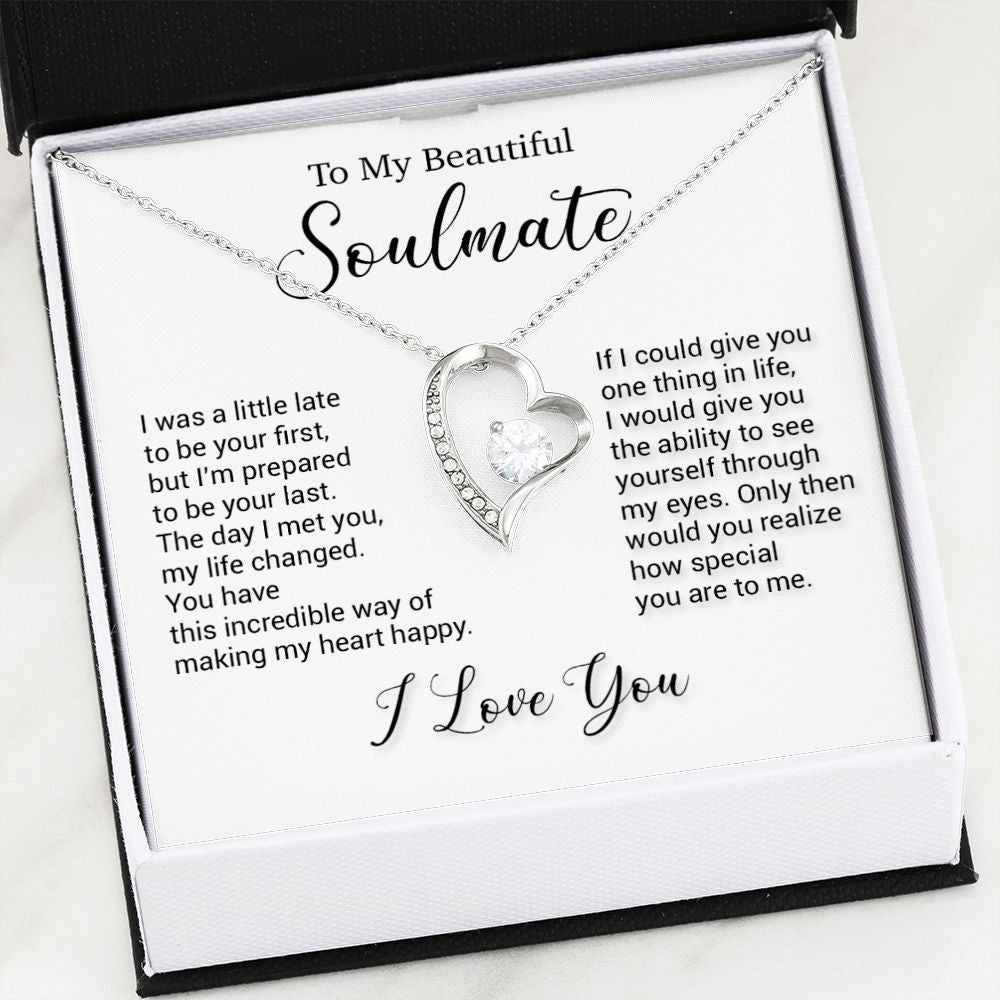 To My Soulmate Necklace, Valentine Gift For Her, Gift For Soulmate, Gift For Her