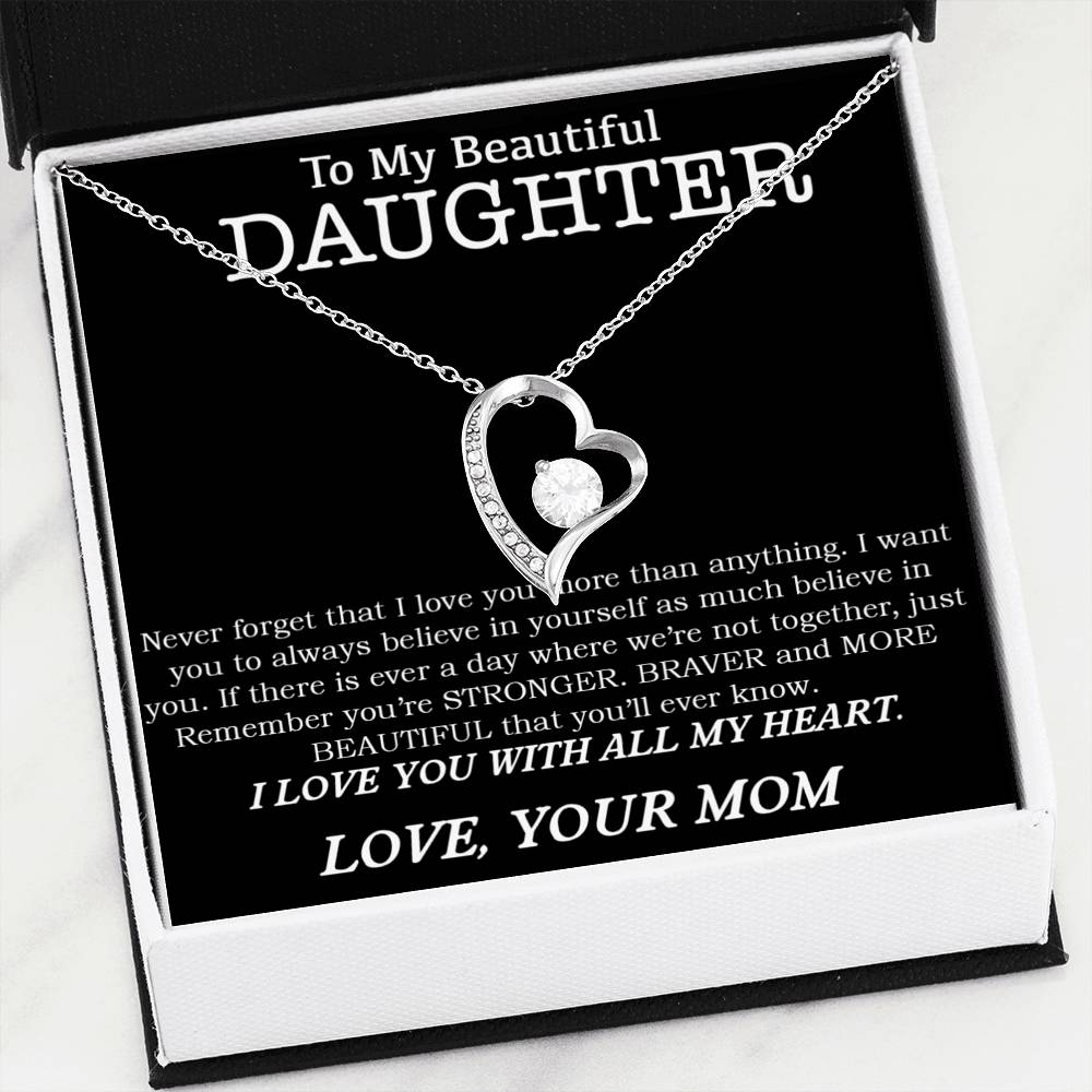 To My Beautiful Daughter Necklace, Necklace for Daughter, Daughter Gifts, Gifts for Daughter