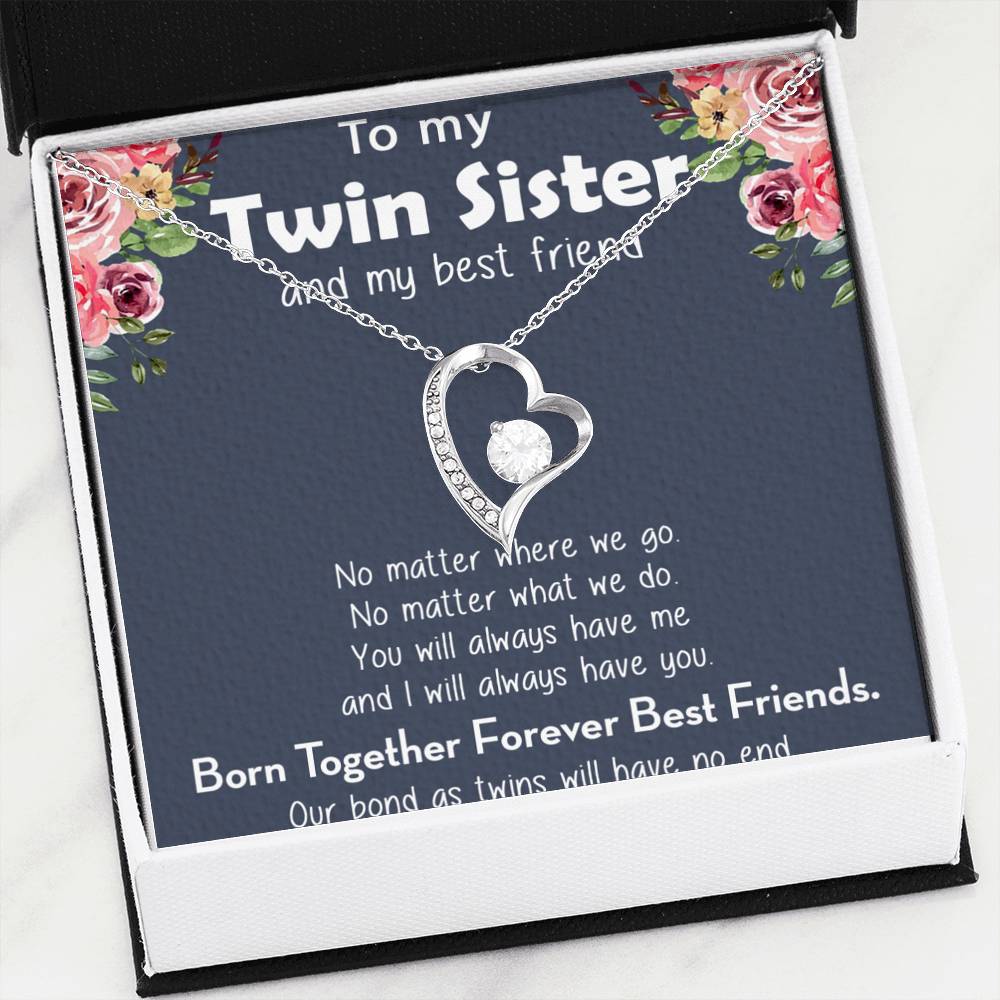 Twin Sister Necklace Gift, My Twin Necklace, Gift for Twin Sister Birthday Gift
