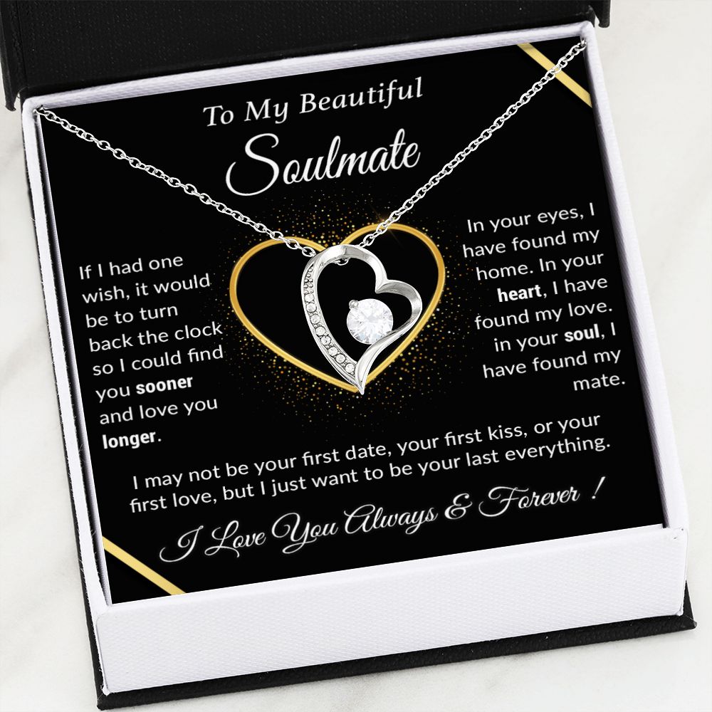 To My Soulmate Necklace, Gift For Wife, Gift from Husband, Valentine Days Gift