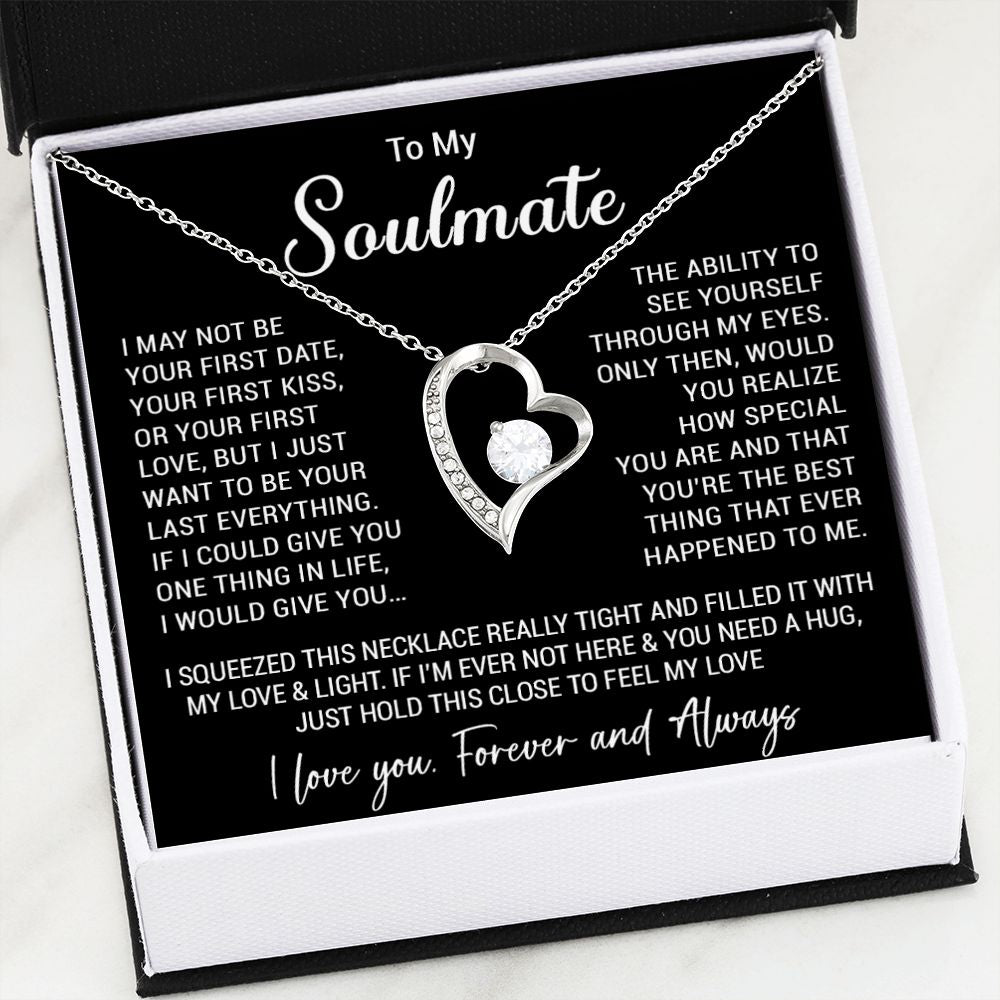 To My Soulmate Necklace Gift For Girlfriend Wife Birthday Gifts Christmas Gifts