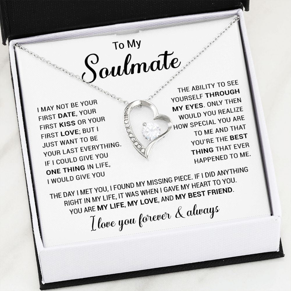 To My Soulmate Necklace, Gift for Wife, Girlfriend, Anniversary Gift, Xmas Gift