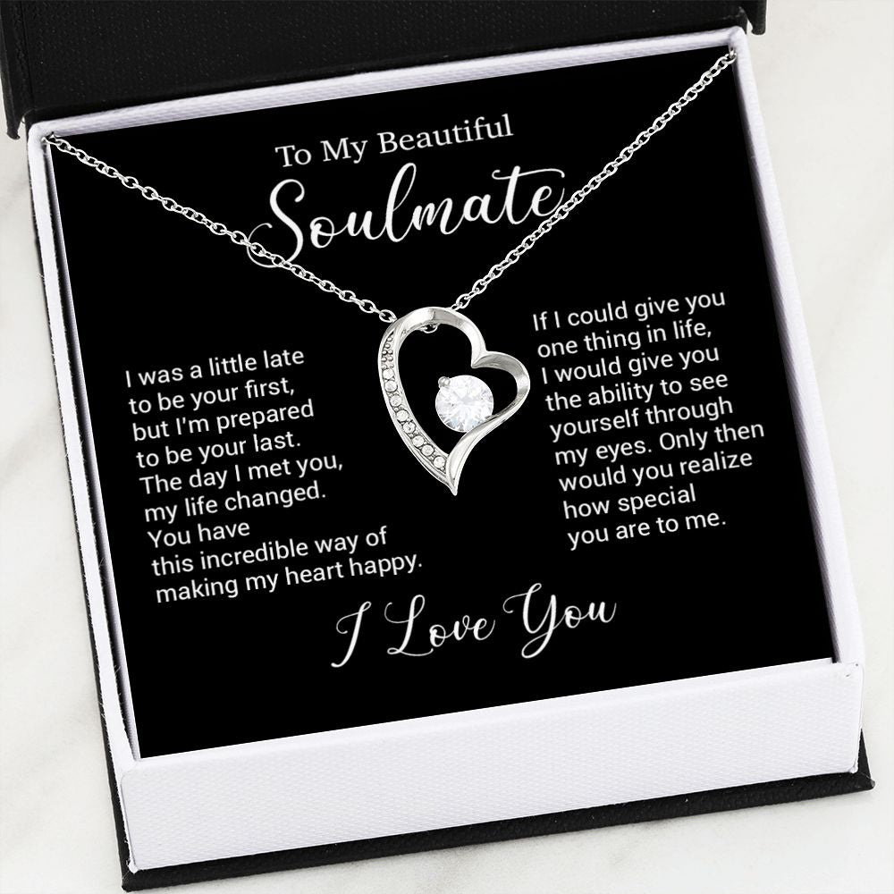 To My Soulmate Necklace, Valentine Gift For Her, Gift For Soulmate, Gift For Her