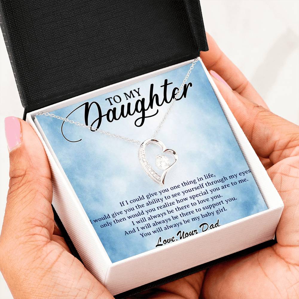 To My Daughter Necklace, Daughter Father Necklace, Daughter Gift from Dad