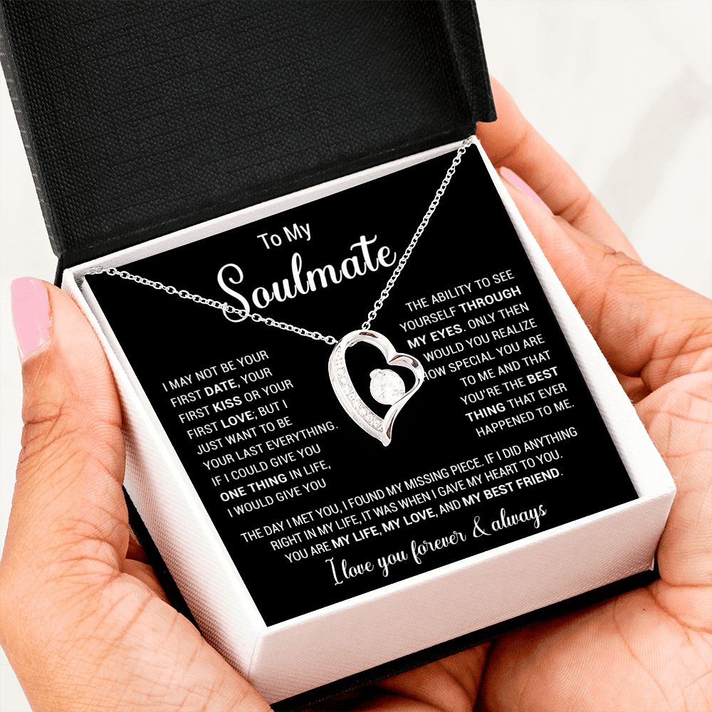 To My Soulmate Necklace, Gift for Wife, Girlfriend, Anniversary Gift, Xmas Gift