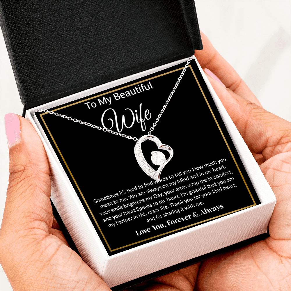 To My Wife Necklace, Gift for Wife, Girlfriend, Anniversary Gift, Birthday Gift