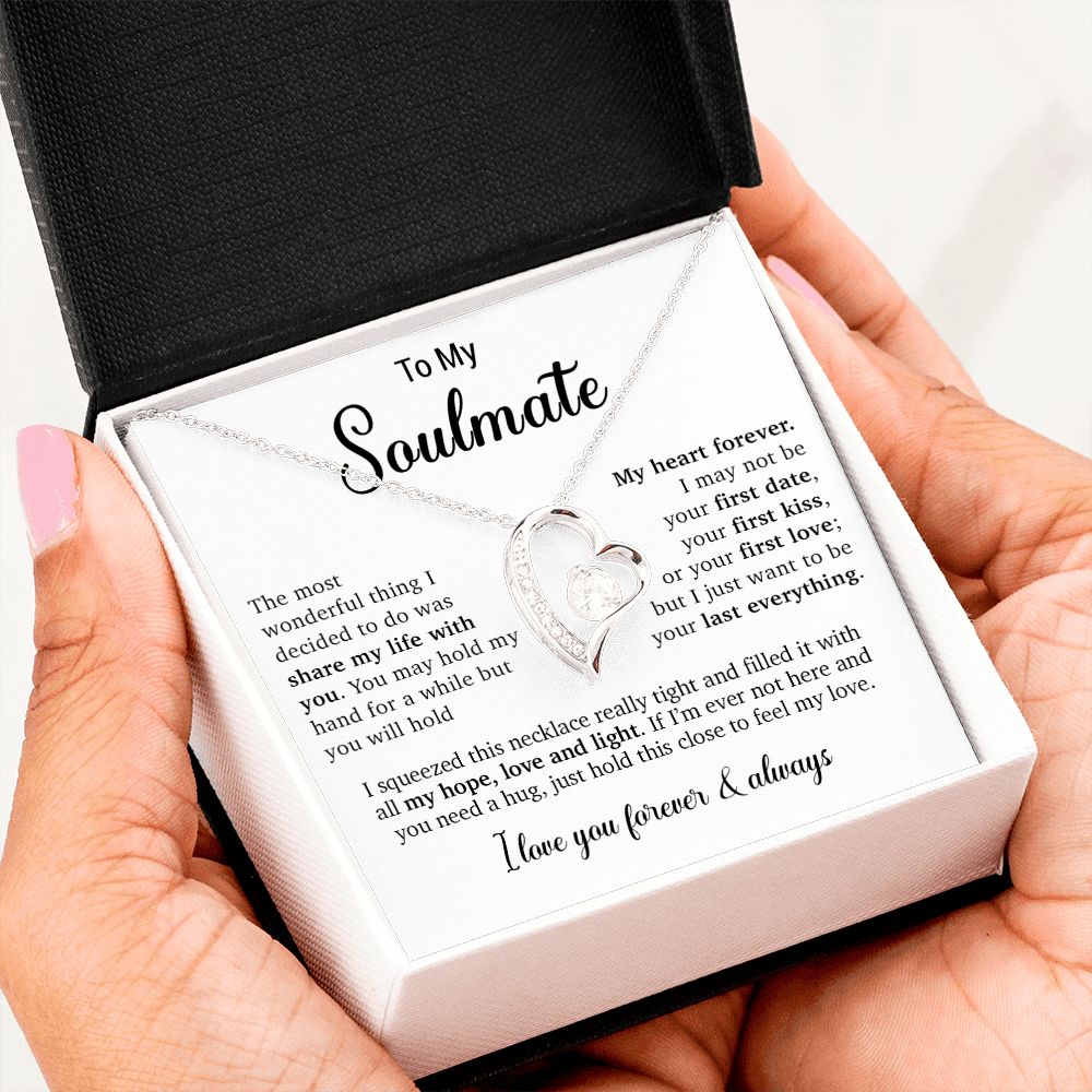 To My Soulmate Necklace, Valentine Gift For Her, Gift For Soulmate, Gift For Her