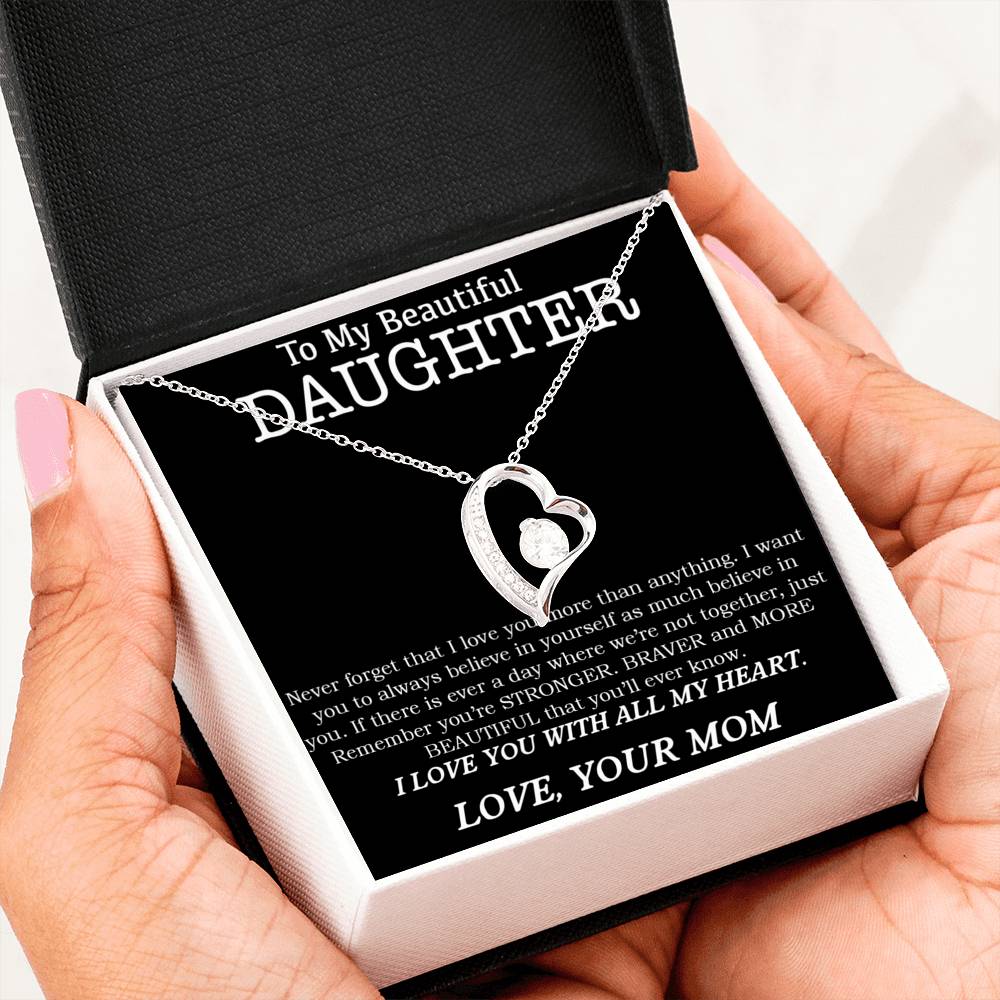To My Beautiful Daughter Necklace, Necklace for Daughter, Daughter Gifts, Gifts for Daughter