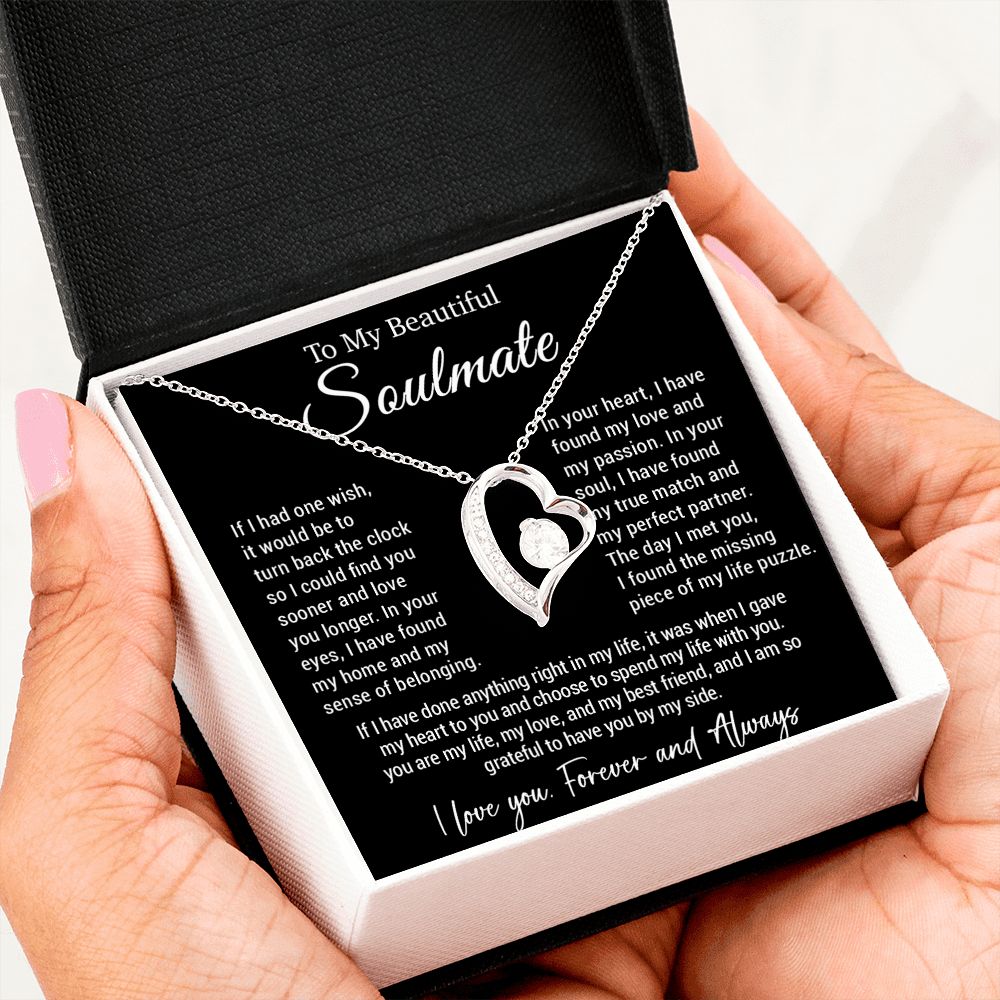 To My Soulmate Necklace, Gift For Wife Girlfriend From Husband, Valentines Day