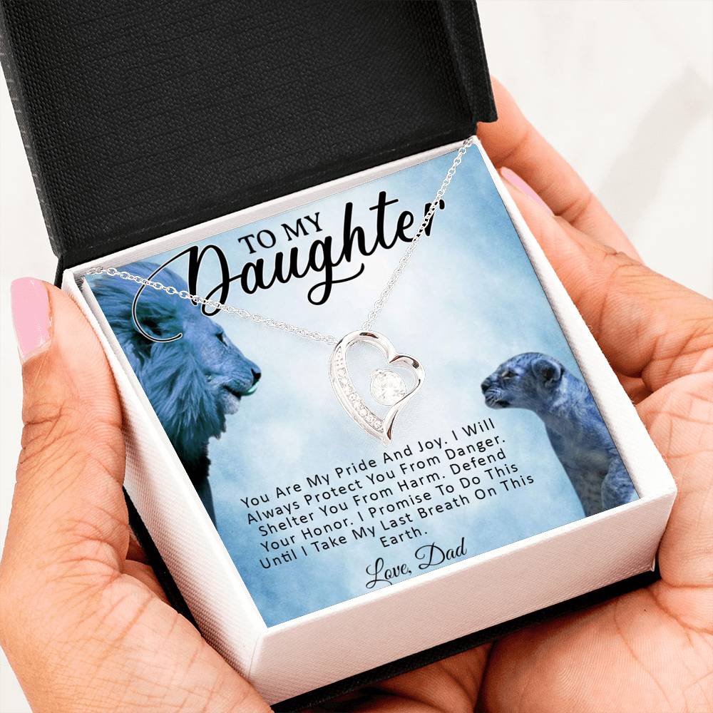 To My Daughter Necklace, Daughter Father Necklace, Daughter Gift from Dad