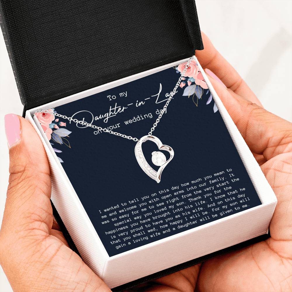To My Daughter In Law Necklace, Wedding Gift, Bride Gift from Mother In Law