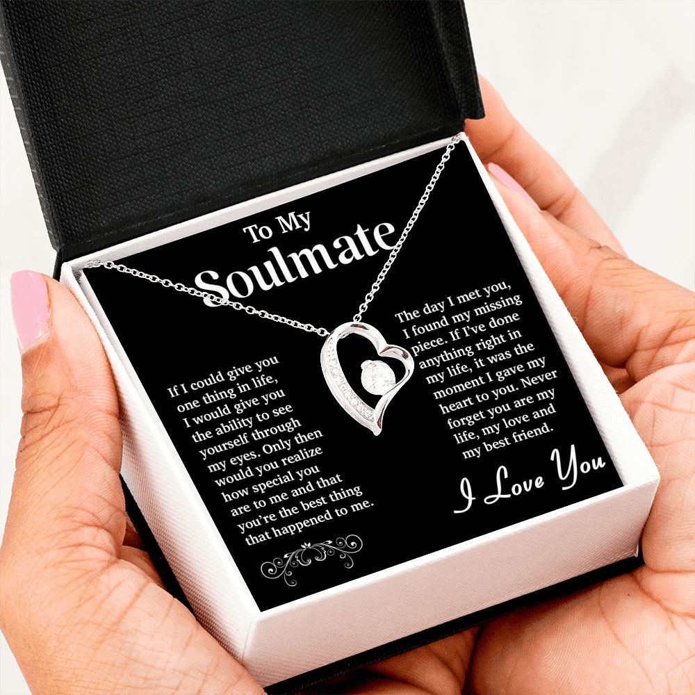 To My Soulmate Necklace, Valentine Gift For Her, Gift For Soulmate, Gift For Her