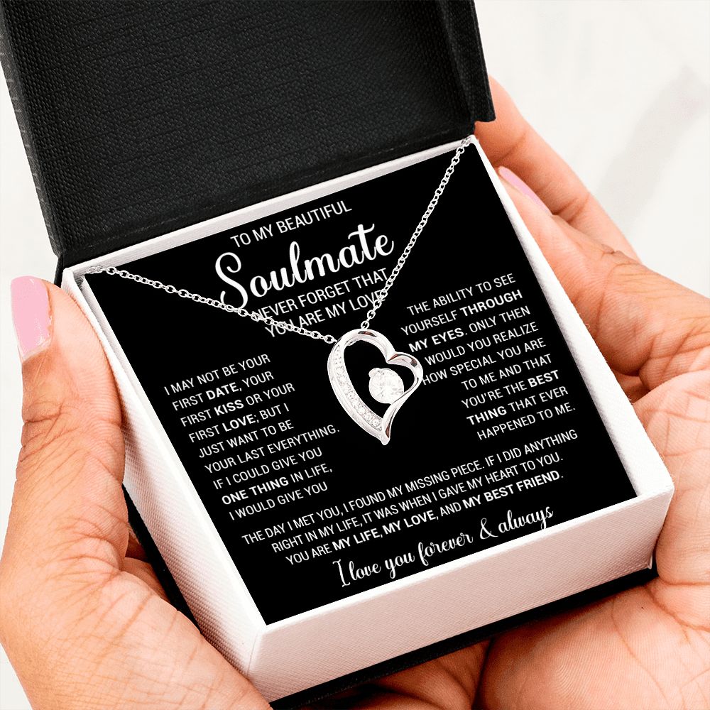 To My Soulmate Necklace Gift For Girlfriend Wife Birthday Gifts Christmas Gifts