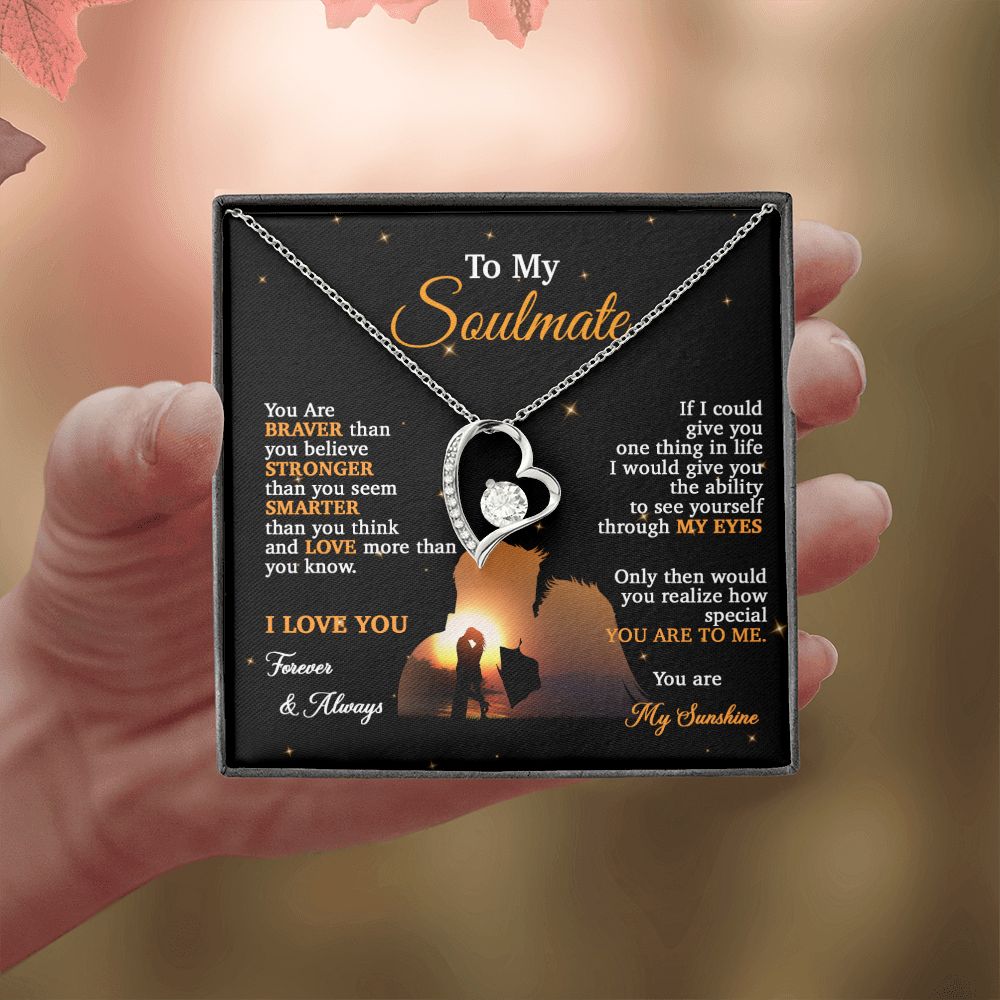 To My Soulmate Necklace, Gift For Wife Girlfriend From Husband, Birthday Gift