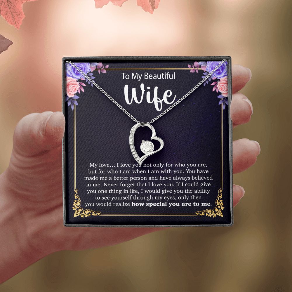 To My Wife Necklace, Anniversary Gift For Wife, Wife Birthday Gift, Mother Day