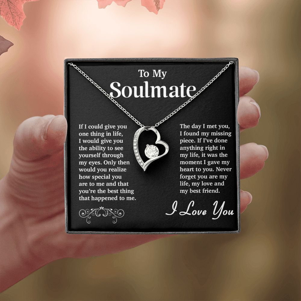 To My Soulmate Necklace, Valentine Gift For Her, Gift For Soulmate, Gift For Her