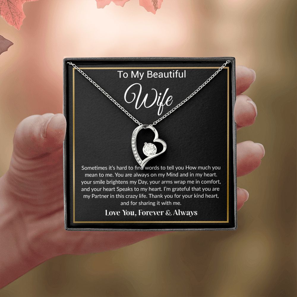 To My Wife Necklace, Gift for Wife, Girlfriend, Anniversary Gift, Birthday Gift