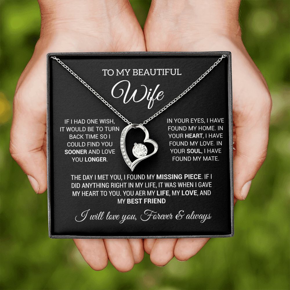 To My Wife Necklace, Gift For Wife, Anniversary Gift For Wife, Christmas Gifts