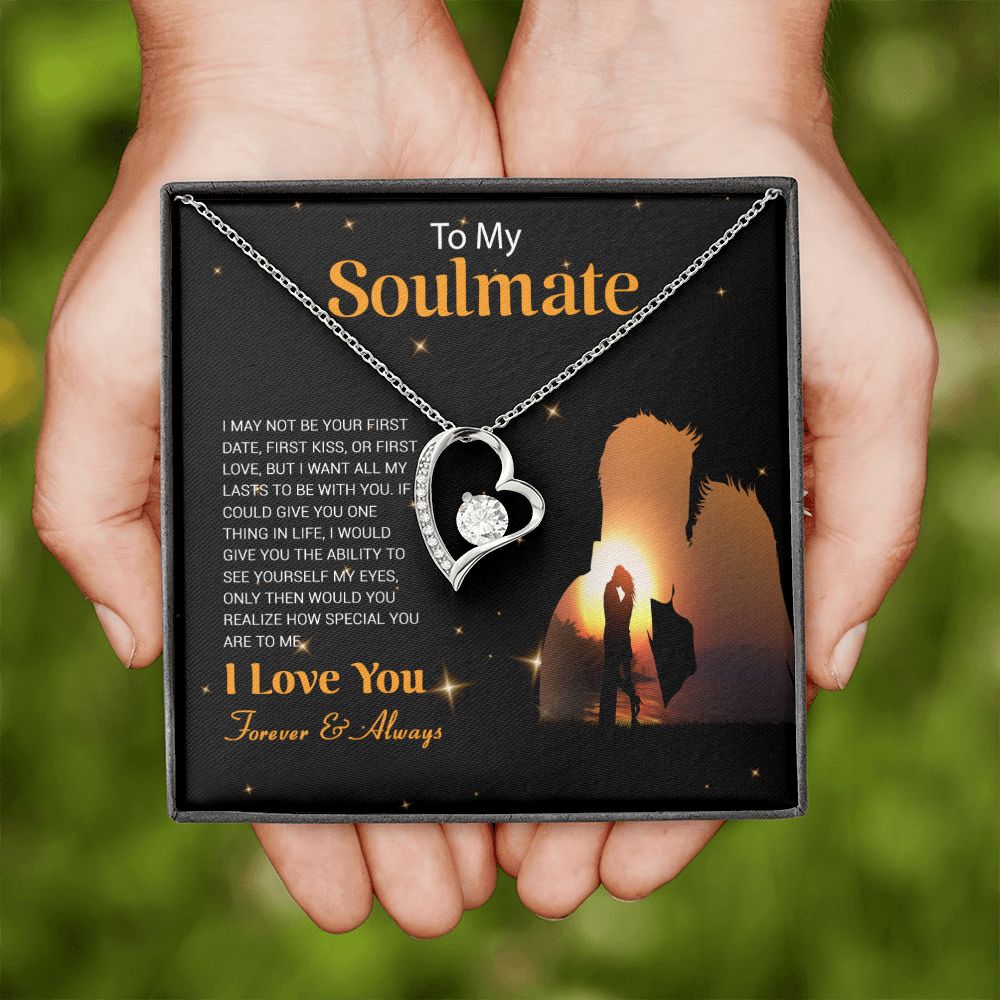 To My Soulmate Necklace, Gift For Wife Girlfriend From Husband, Valentines Day