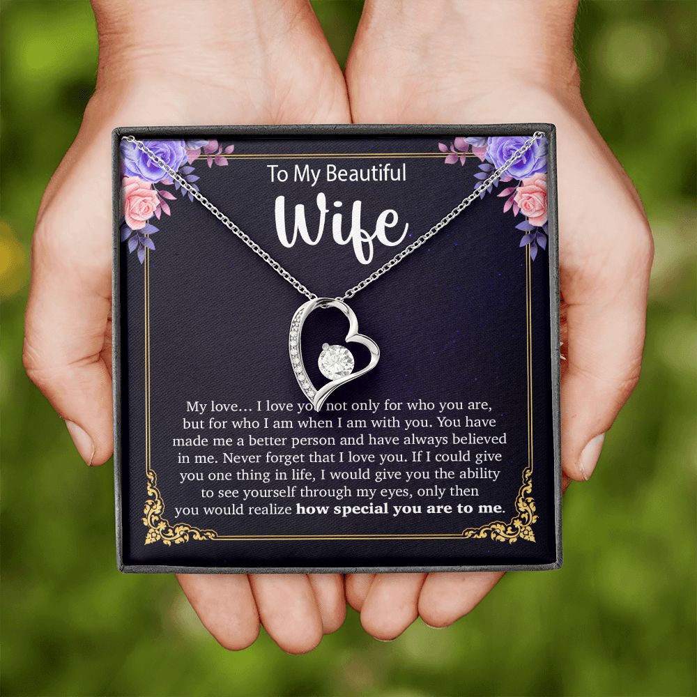 To My Wife Necklace, Anniversary Gift For Wife, Wife Birthday Gift, Mother Day