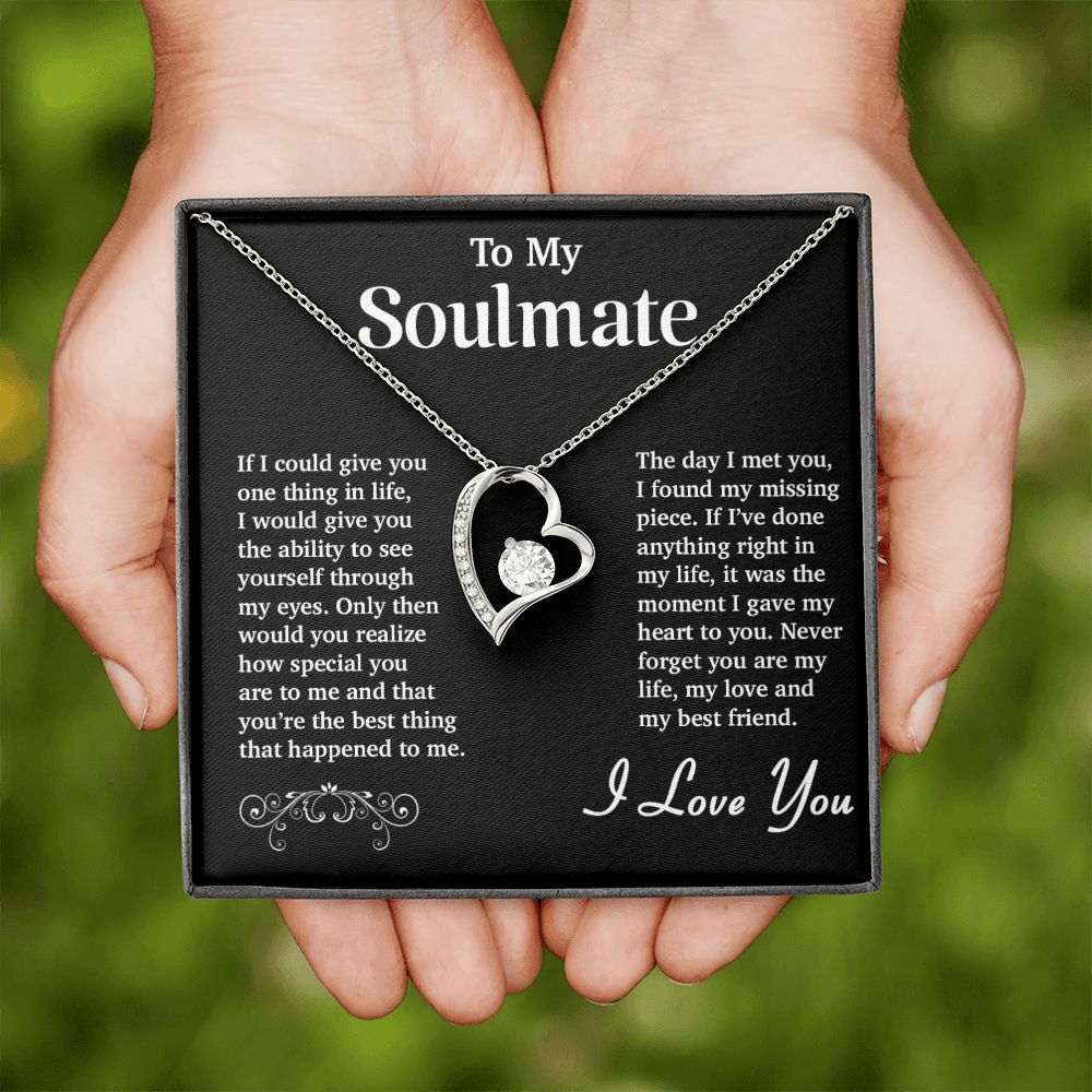 To My Soulmate Necklace, Valentine Gift For Her, Gift For Soulmate, Gift For Her