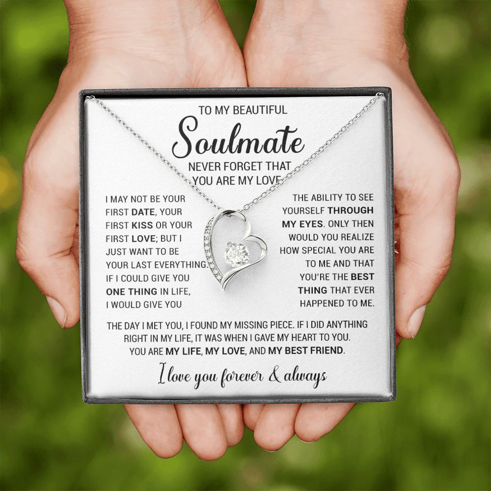 To My Soulmate Necklace Gift For Girlfriend Wife Birthday Gifts Christmas Gifts