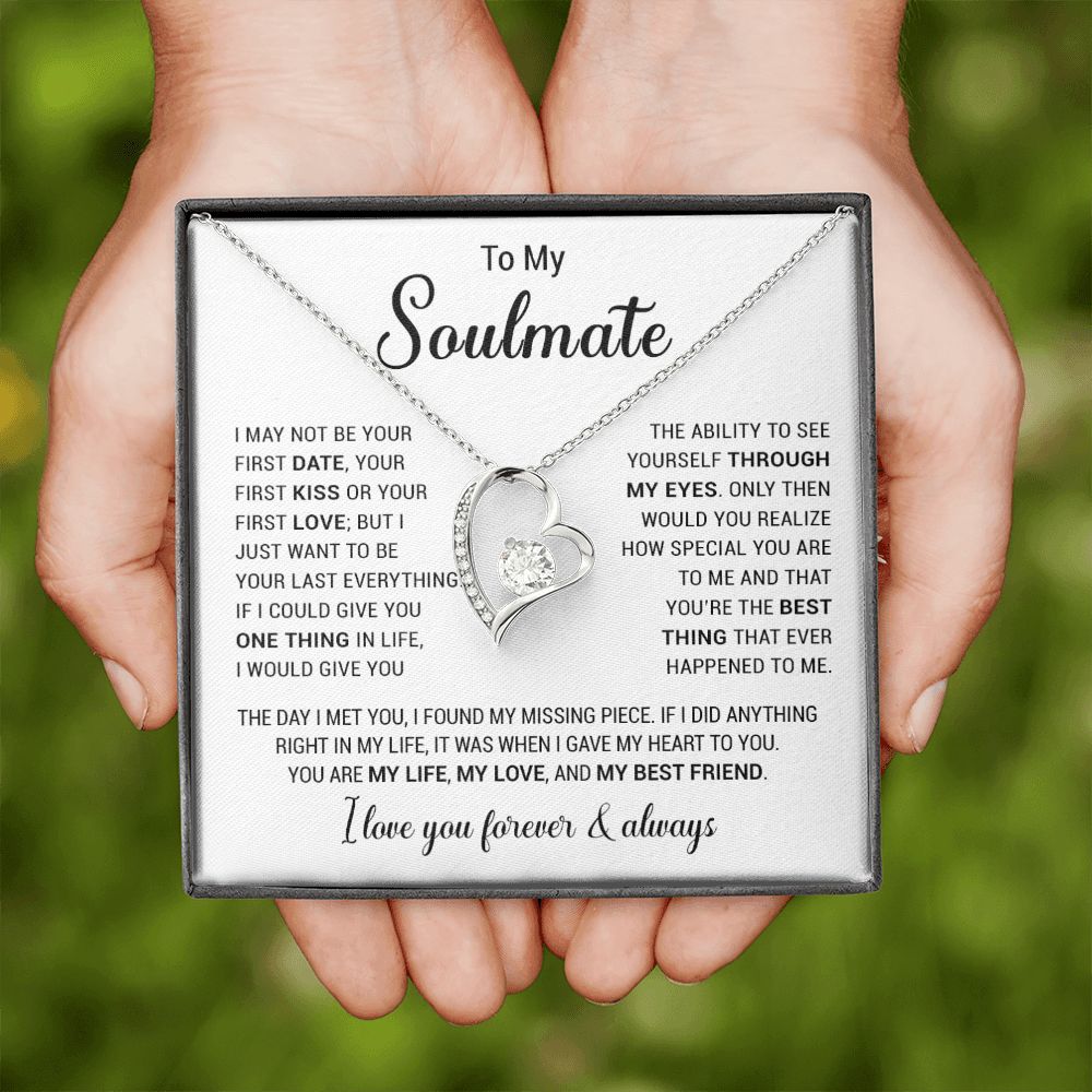 To My Soulmate Necklace, Gift for Wife, Girlfriend, Anniversary Gift, Xmas Gift