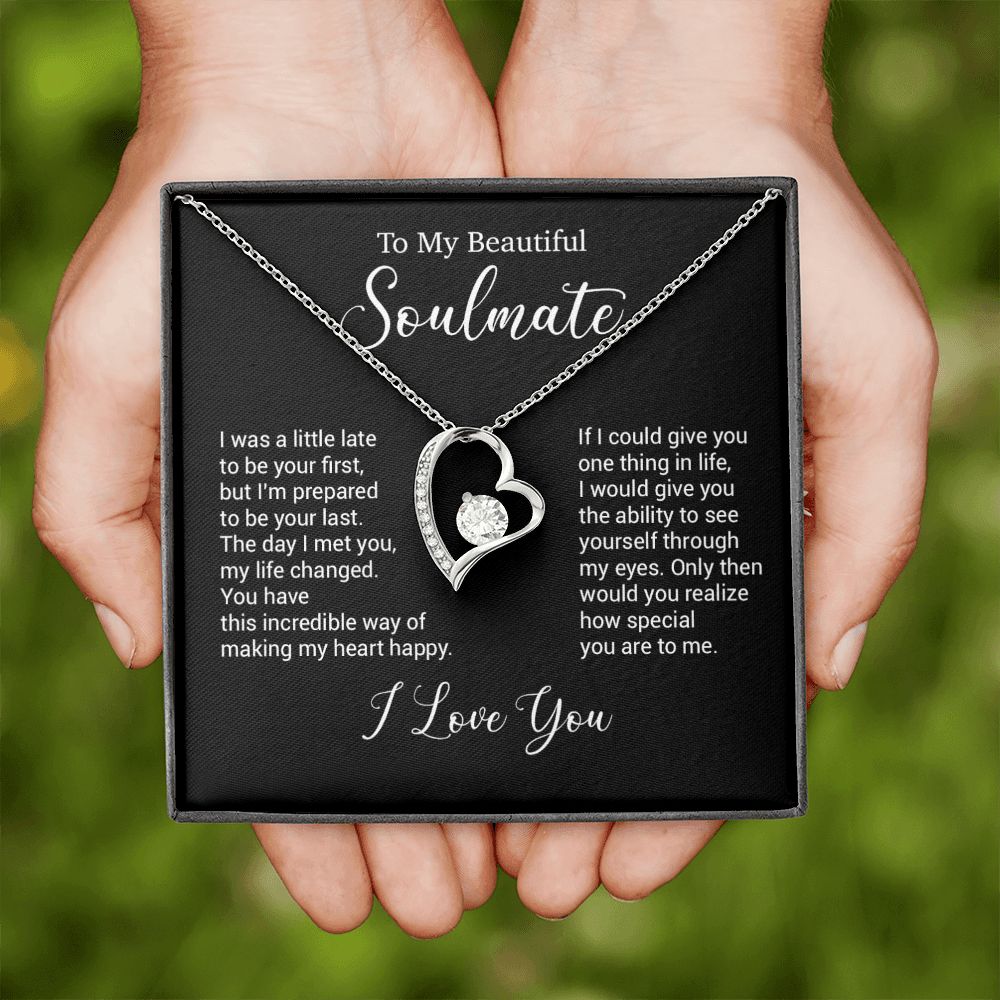 To My Soulmate Necklace, Valentine Gift For Her, Gift For Soulmate, Gift For Her