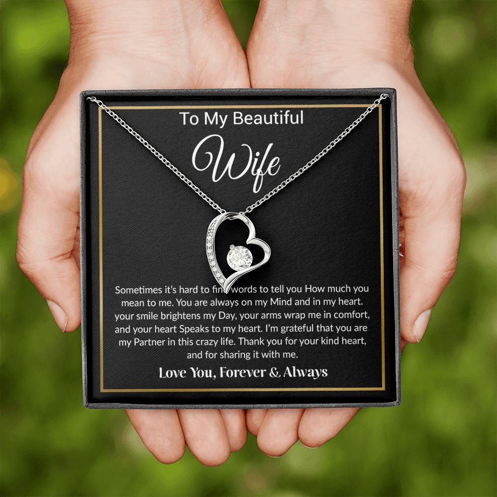 To My Wife Necklace, Gift for Wife, Girlfriend, Anniversary Gift, Birthday Gift