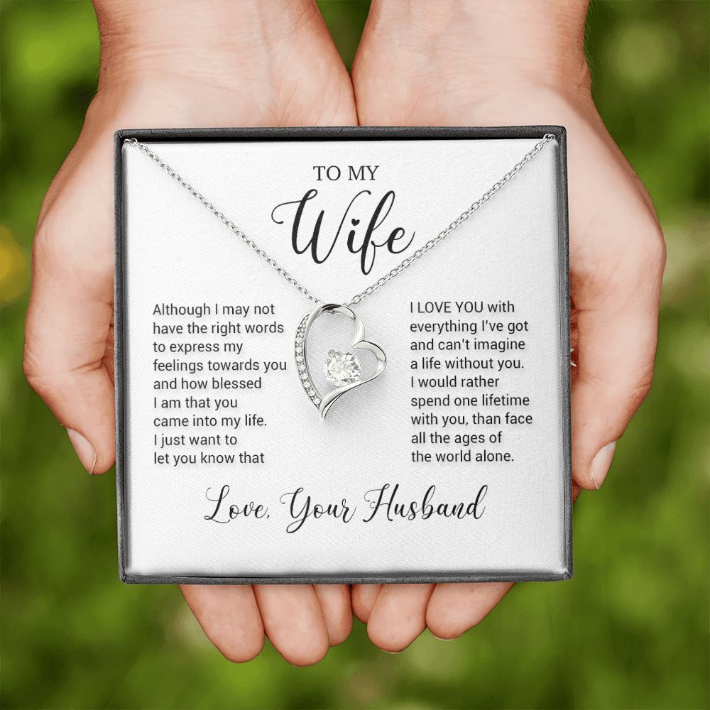 To My Wife Necklace, Wife Husband Necklace, Wife Birthday Gift, Valentine Gift