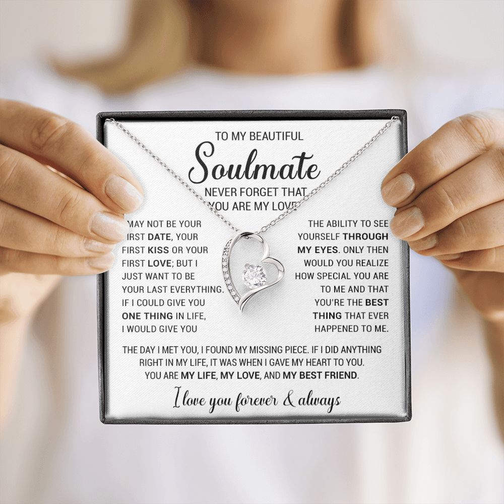 To My Soulmate Necklace Gift For Girlfriend Wife Birthday Gifts Christmas Gifts