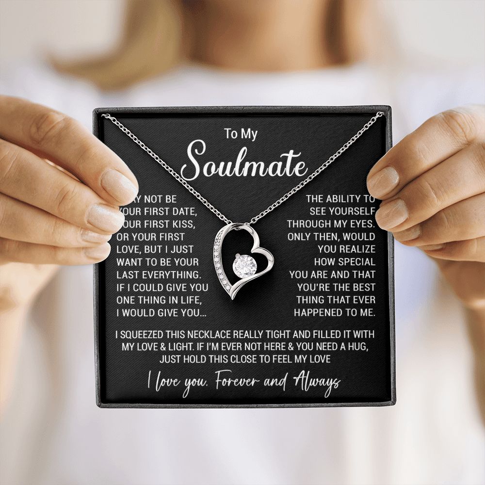 To My Soulmate Necklace Gift For Girlfriend Wife Birthday Gifts Christmas Gifts
