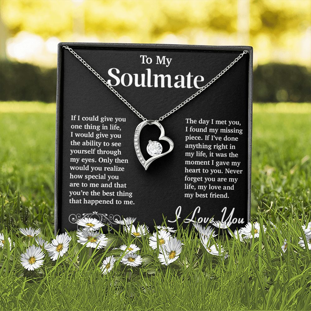 To My Soulmate Necklace, Valentine Gift For Her, Gift For Soulmate, Gift For Her