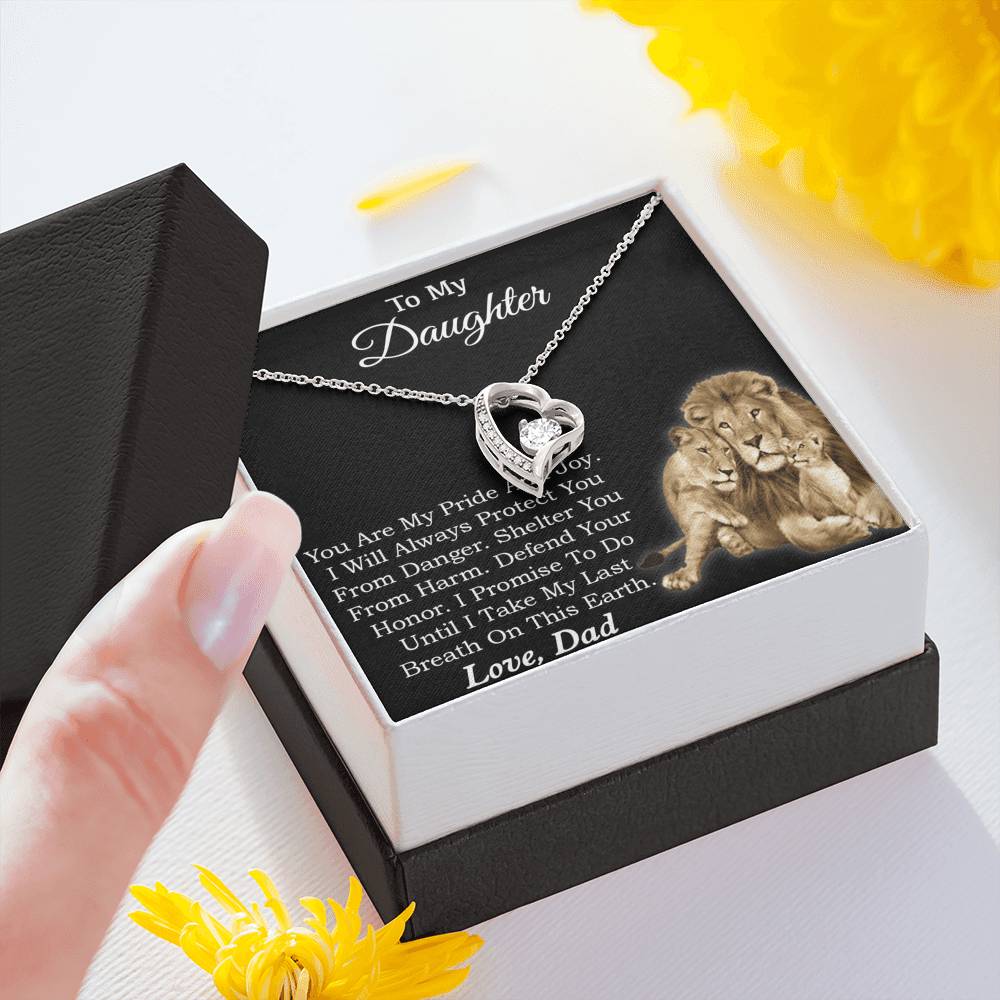 To My Daughter Necklace, Daughter Father Necklace, Daughter Gift from Dad