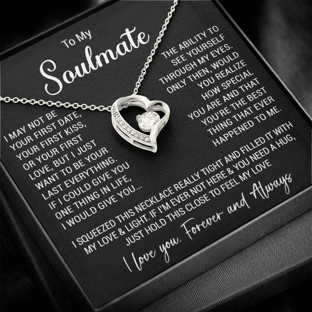 To My Soulmate Necklace Gift For Girlfriend Wife Birthday Gifts Christmas Gifts
